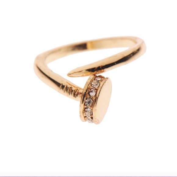 T&J Designs Jewelry - Gold Wrap Around Nail Ring T&J Designs Jewelry - Gold Wrap Around Nail Ring